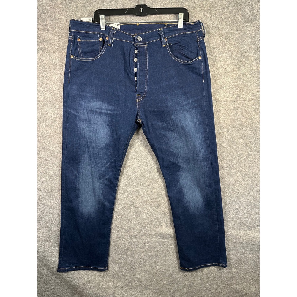 Levi's 501 Original Fit Mens Jeans W40 L30 Dark Wash Denim Button Fly